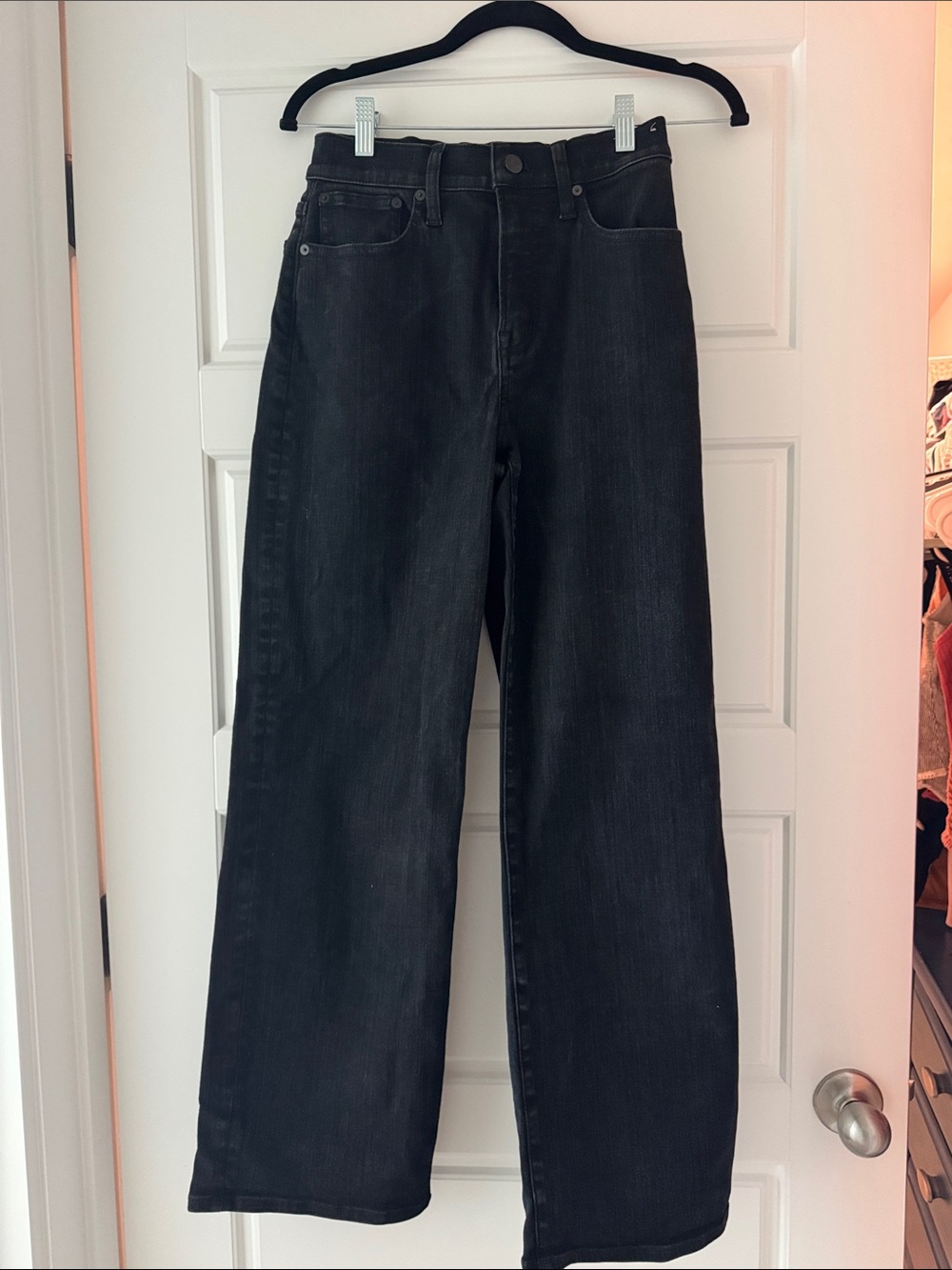 Madewell Black Denim Jeans with Label Detail